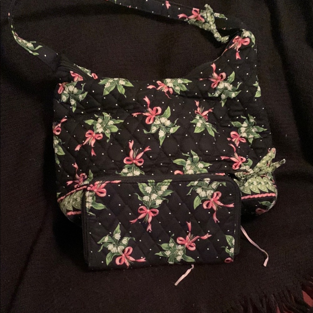 Vera Bradley Floral Quilted Women's Bag & Wallet combo
